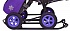 Санки-коляска Snow Galaxy City-2, дизайн - Серый Зайка на фиолетовом, на больших колёсах Ева, сумка и варежки  - миниатюра №6